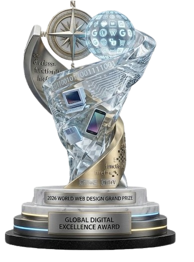 Global Digital Excellence Award kupası